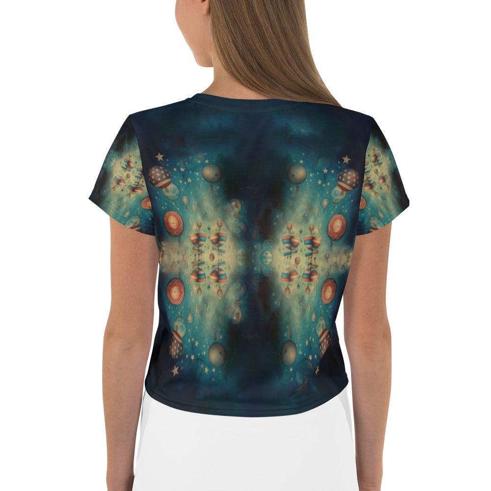 Fierce And Free All-Over Print Crop Tee - Beyond T-shirts