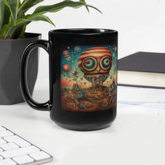 Fierce And Free Black Glossy Mug - Beyond T-shirts