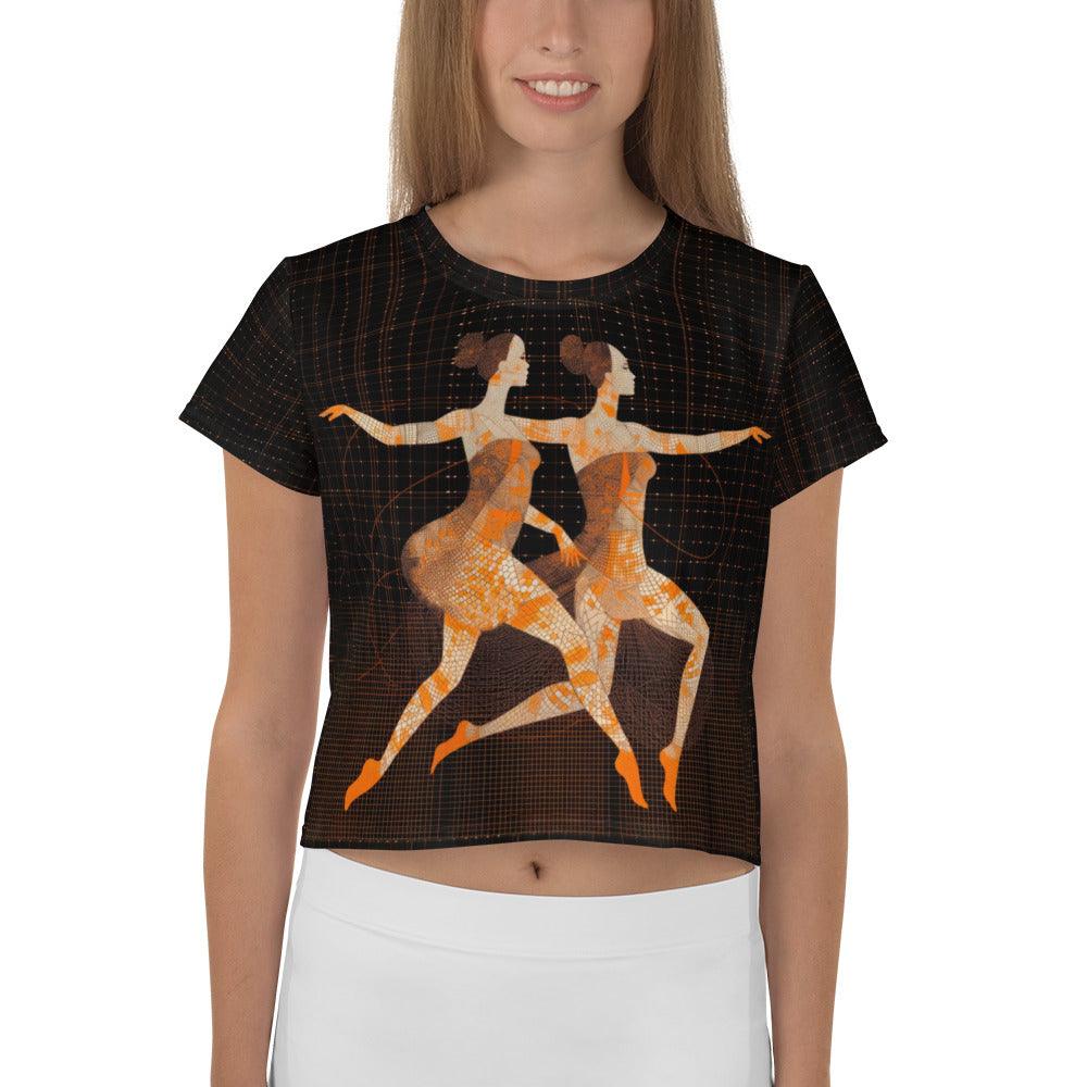 Fierce Feminine Dance Attire All-Over Print Crop Tee - Beyond T-shirts