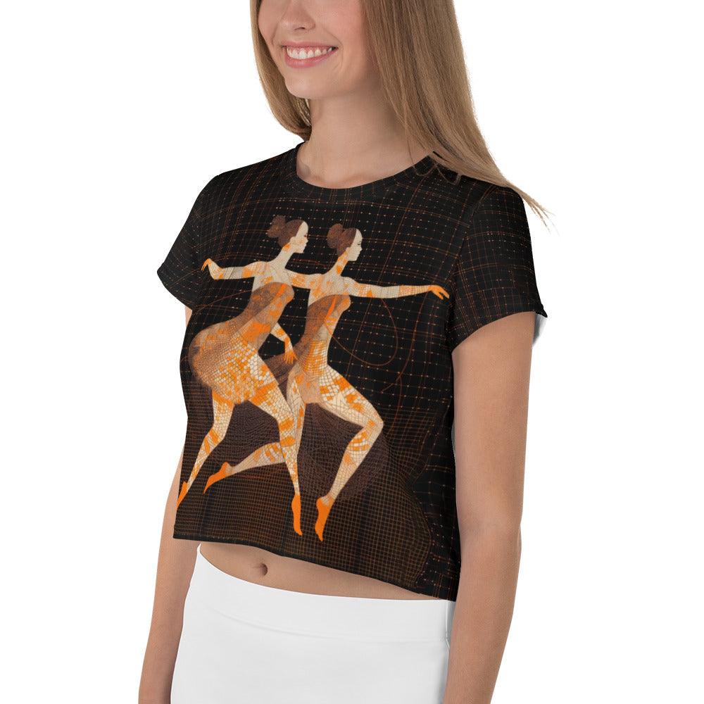 Fierce Feminine Dance Attire All-Over Print Crop Tee - Beyond T-shirts