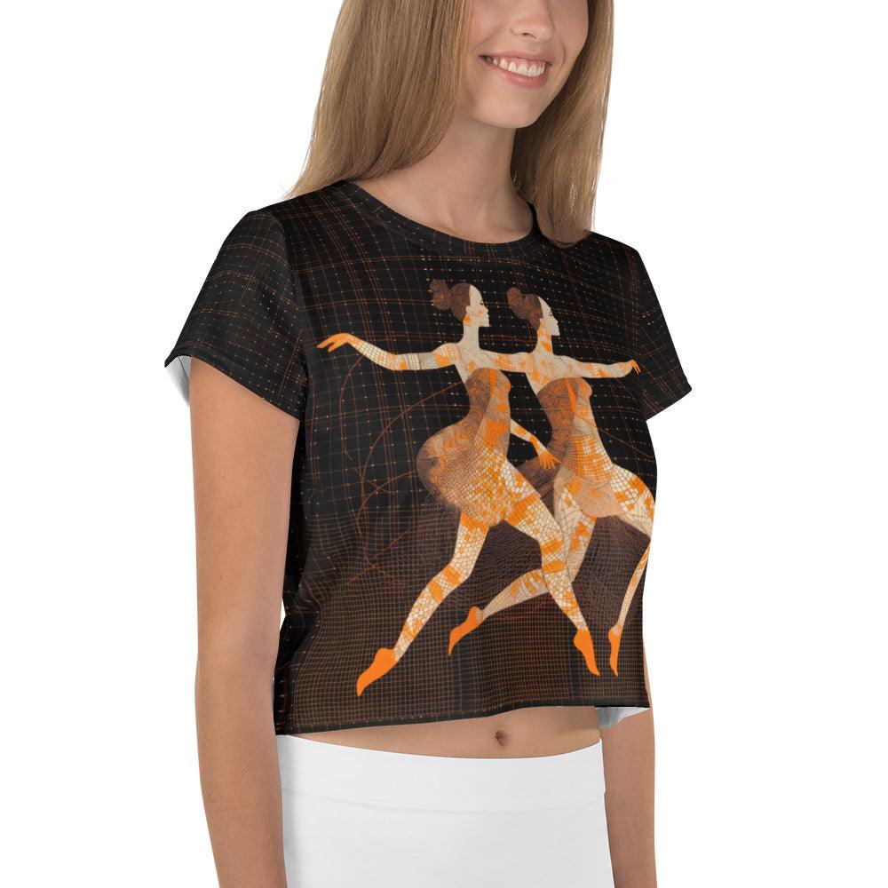 Fierce Feminine Dance Attire All-Over Print Crop Tee - Beyond T-shirts