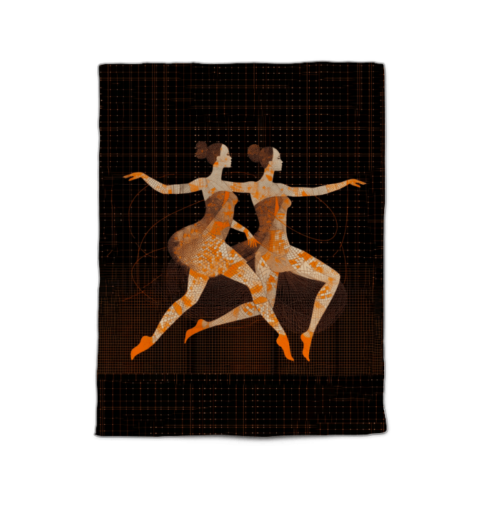 Fierce Feminine Dance Attire themed twin-size comforter, vibrant and empowering design.