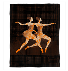 Fierce Feminine Dance Attire pattern on a Duvet Cover - Elegant and Bold