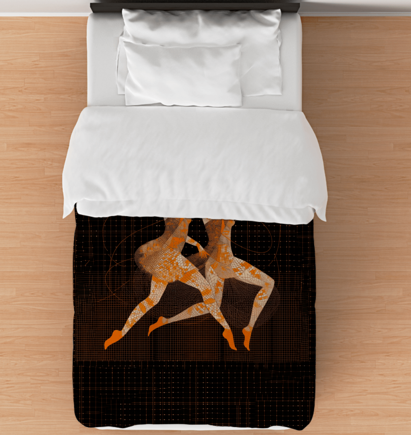 Dance-inspired Bedroom Decor with Feminine Dance Attire Duvet Cover