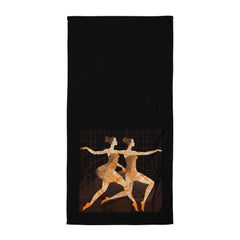 Fierce Feminine Dance Attire Towel displayed on studio floor.