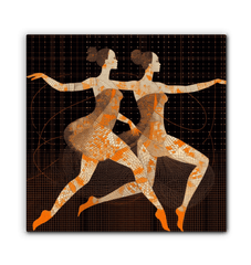 Fierce Feminine Dance Attire Wrapped Canvas - Beyond T-shirts