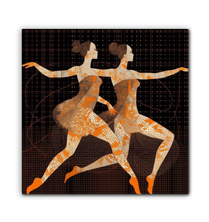 Fierce Feminine Dance Attire Wrapped Canvas - Beyond T-shirts