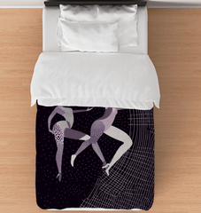 Fierce Feminine Dance themed comforter showcasing empowering moves design.
