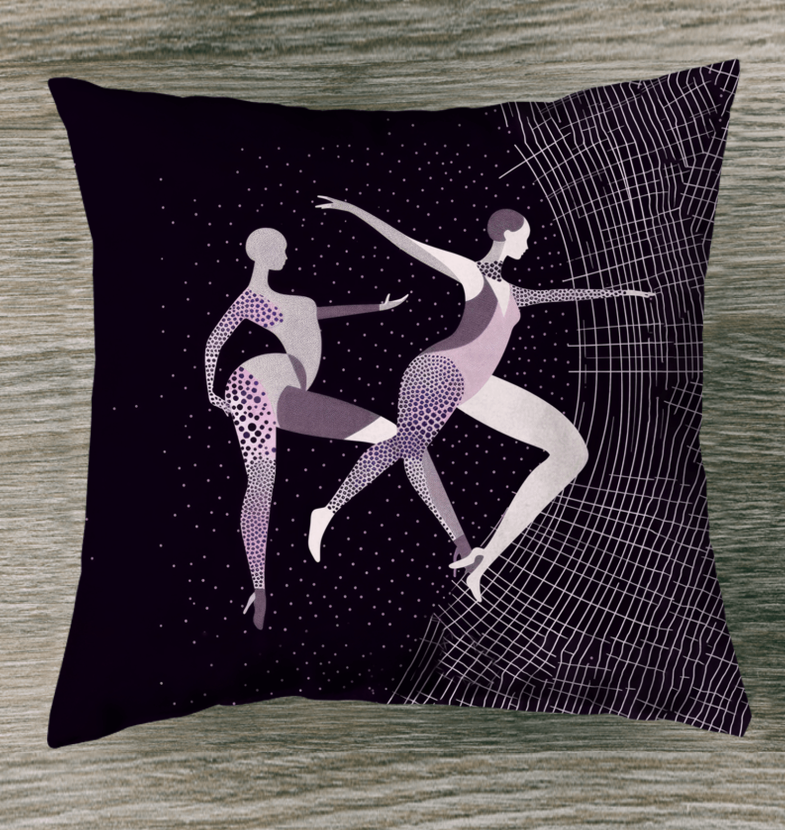 Fierce Feminine Dance Moves themed decorative indoor pillow