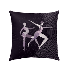 Colorful and comfortable pillow featuring dance motifs