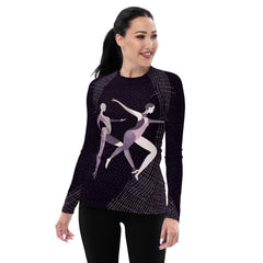 Fierce Feminine Dance Moves Women's Rash Guard - Beyond T-shirts