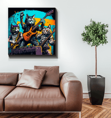 Fingers flying, amps blasting wrapped canvas - Beyond T-shirts