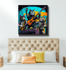 Fingers flying, amps blasting wrapped canvas - Beyond T-shirts