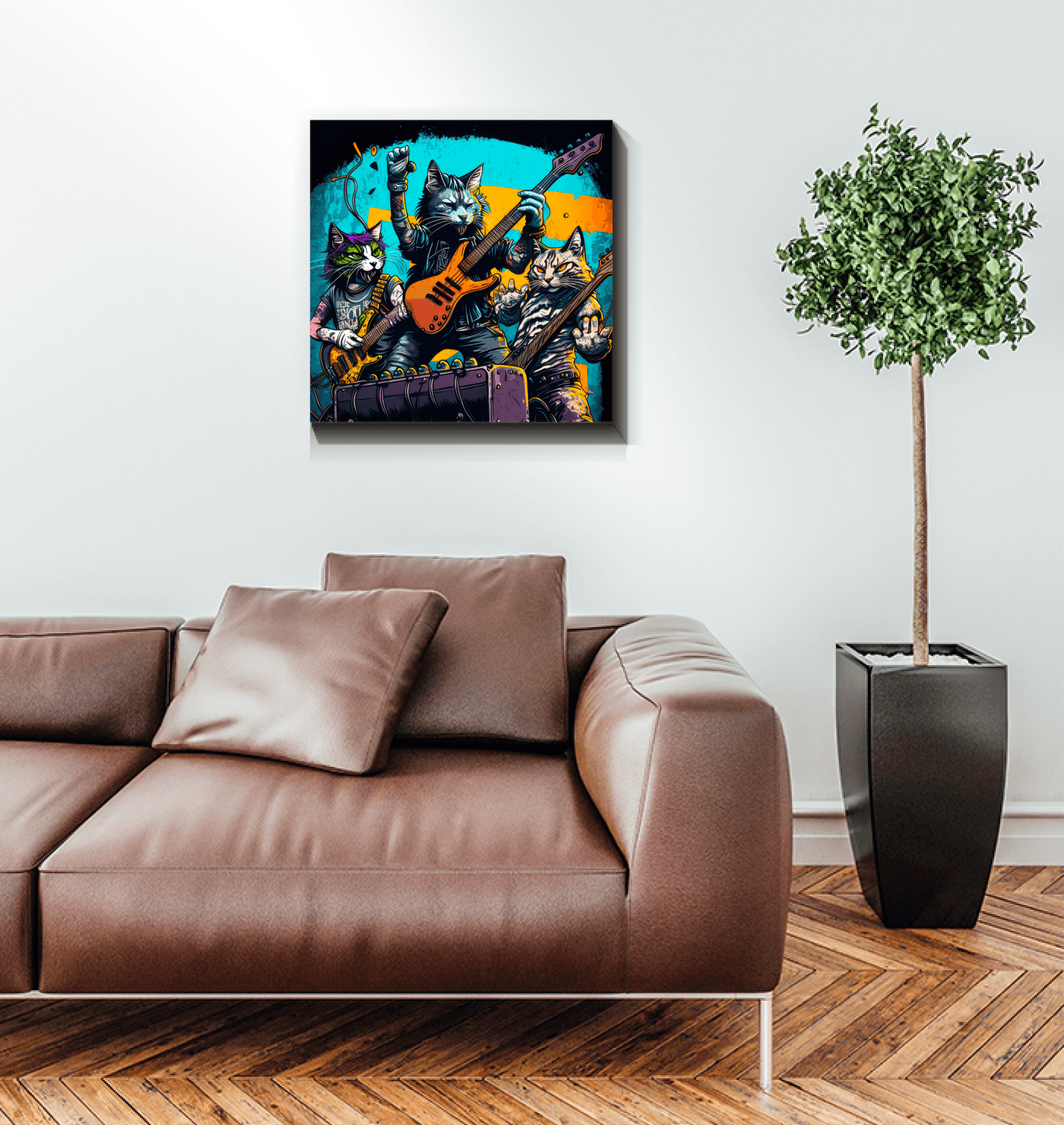 Fingers flying, amps blasting wrapped canvas - Beyond T-shirts