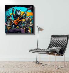 Fingers flying, amps blasting wrapped canvas - Beyond T-shirts
