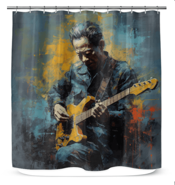 Fingerstyle Finesse Shower Curtain - Beyond T-shirts
