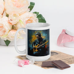 Fingerstyle Finesse Mug in natural light.