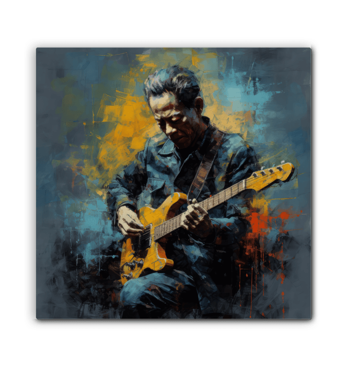 Artistic Fingerstyle Finesse canvas for music lovers.