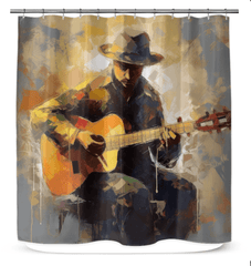 Fingerstyle Flourish Shower Curtain - Beyond T-shirts