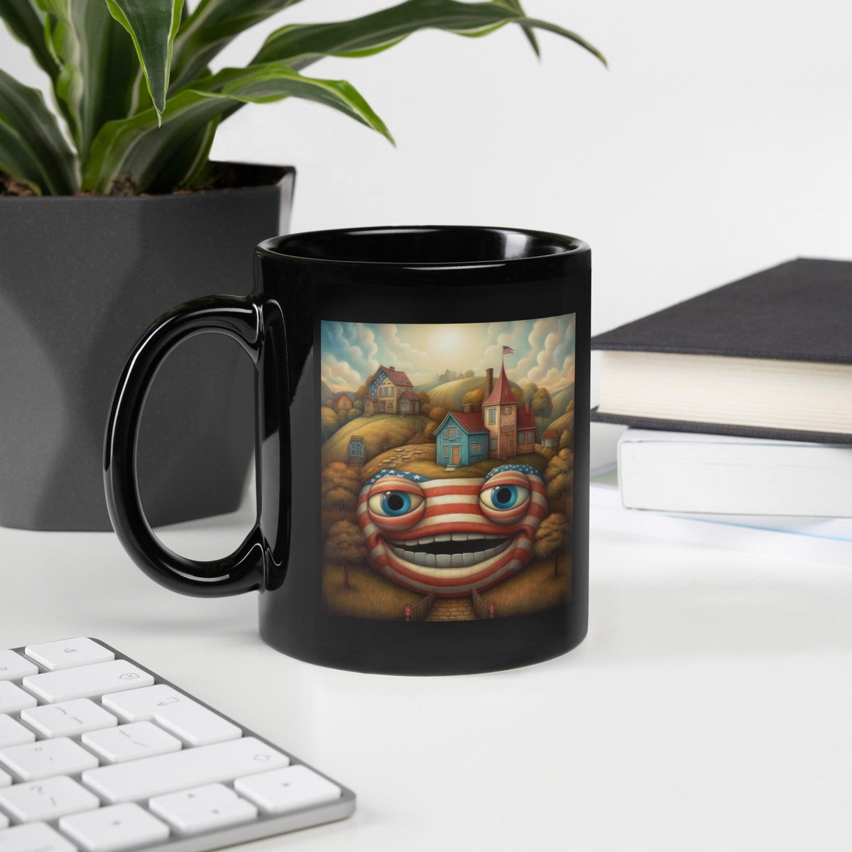 Fireworks Fantasy Black Glossy Mug - Beyond T-shirts