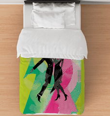 Fluid Feminine Dance Style Comforter Twin in a soft-hued, artistic design for elegant bedrooms.