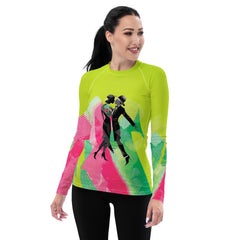 Fluid Feminine Dance Style Women's Rash Guard - Beyond T-shirts