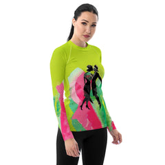 Fluid Feminine Dance Style Women's Rash Guard - Beyond T-shirts