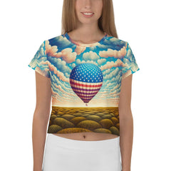 Freedom Expressions All-Over Print Crop Tee - Beyond T-shirts