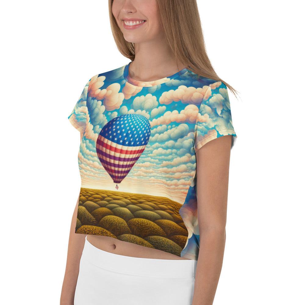 Freedom Expressions All-Over Print Crop Tee - Beyond T-shirts