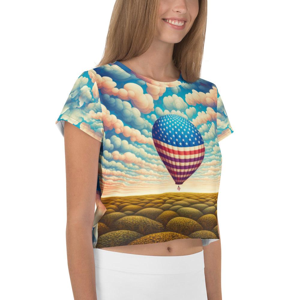 Freedom Expressions All-Over Print Crop Tee - Beyond T-shirts