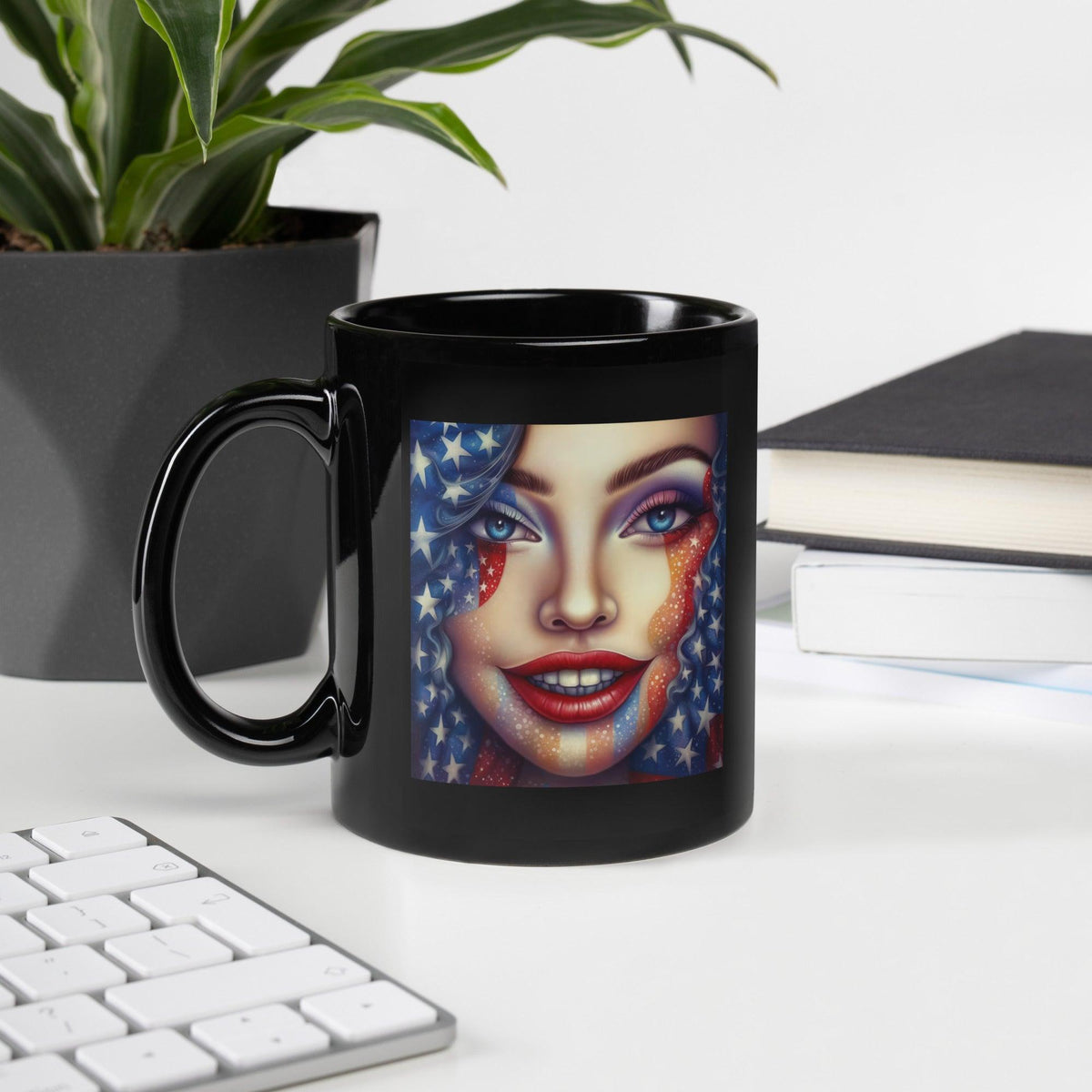 Freedom Forever Black Glossy Mug - Beyond T-shirts