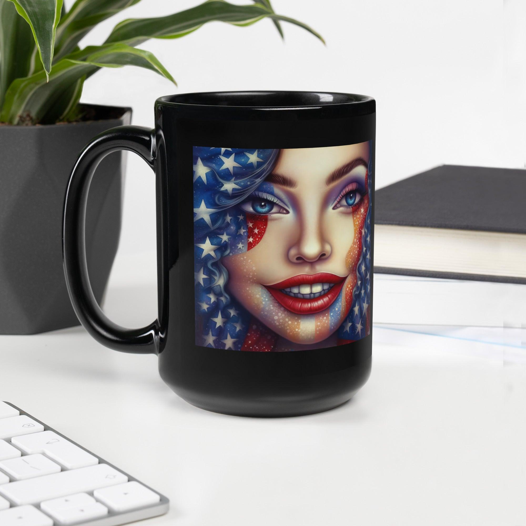 Freedom Forever Black Glossy Mug - Beyond T-shirts