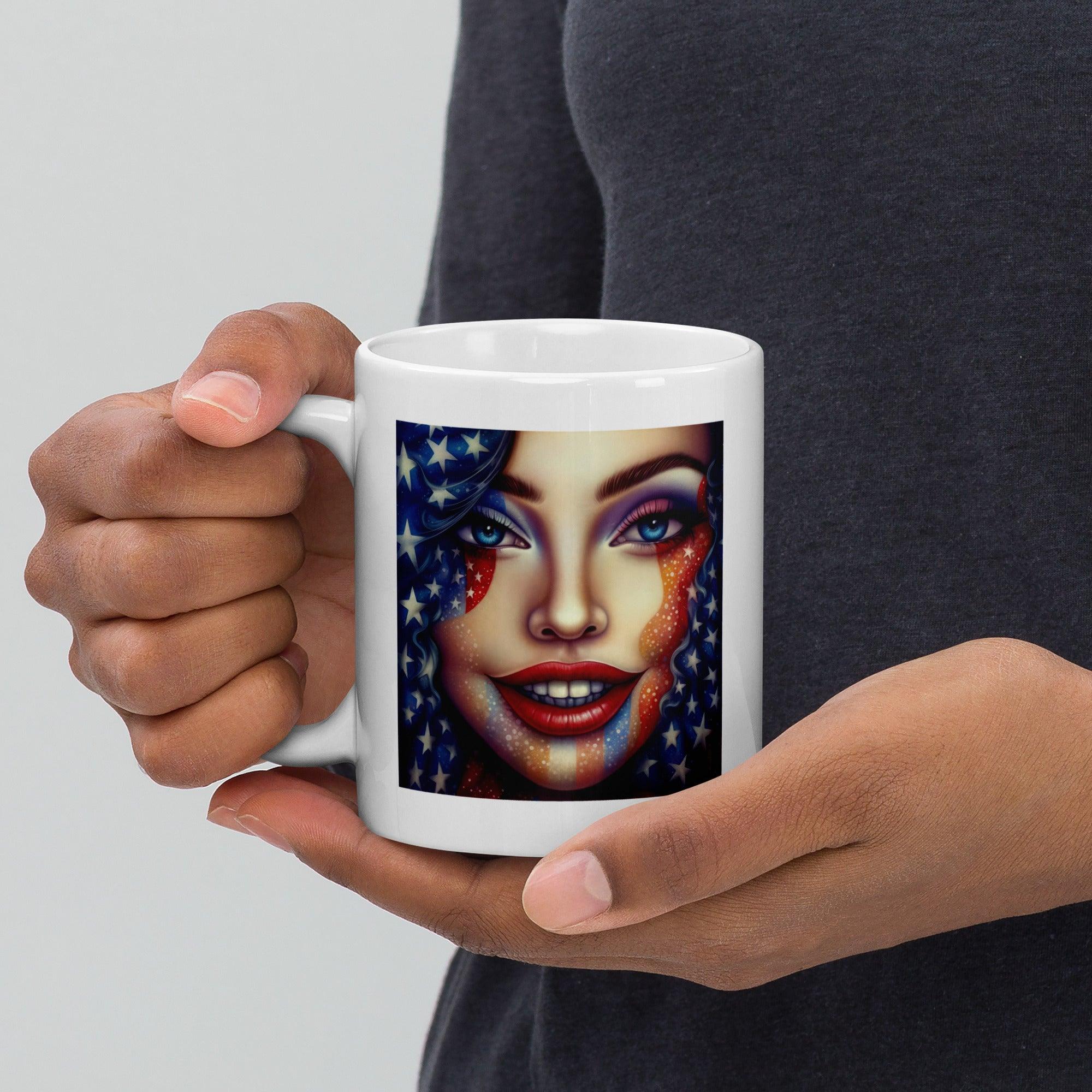 Freedom Forever White Glossy Mug - Beyond T-shirts