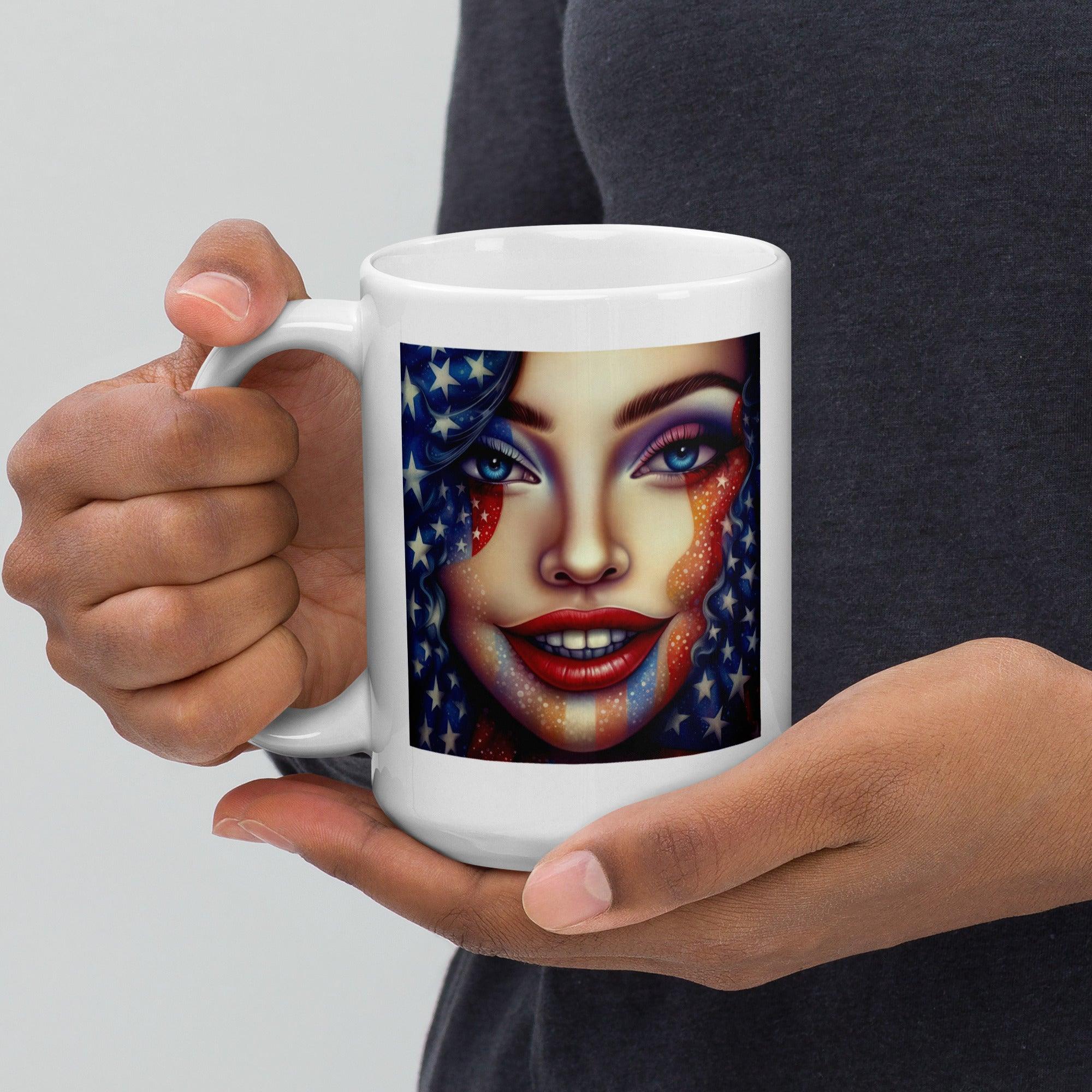 Freedom Forever White Glossy Mug - Beyond T-shirts