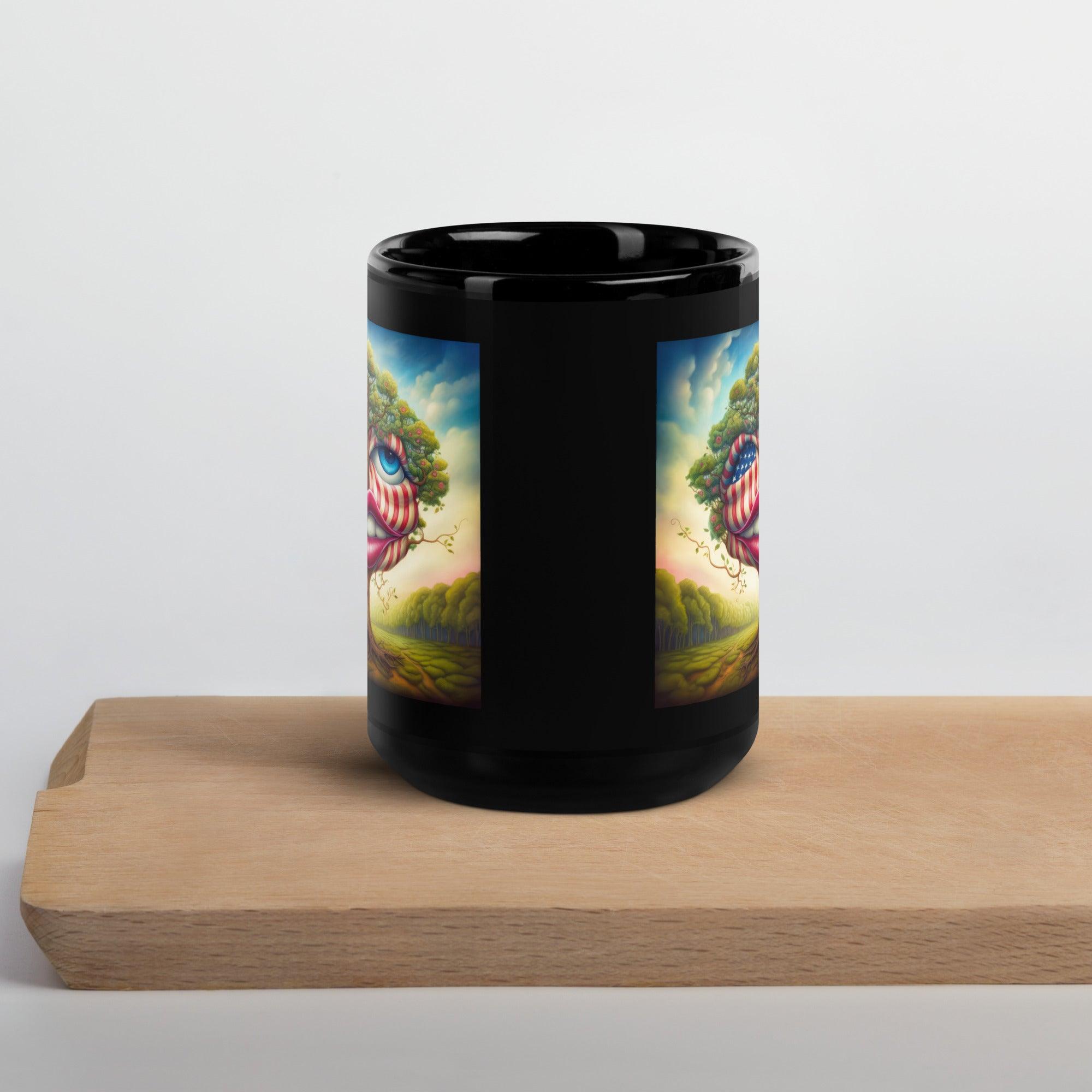 Freedom Mosaics Black Glossy Mug - Beyond T-shirts