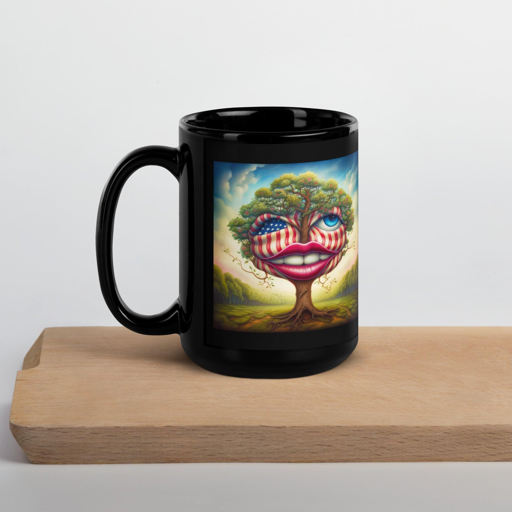 Freedom Mosaics Black Glossy Mug - Beyond T-shirts