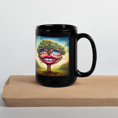 Freedom Mosaics Black Glossy Mug - Beyond T-shirts