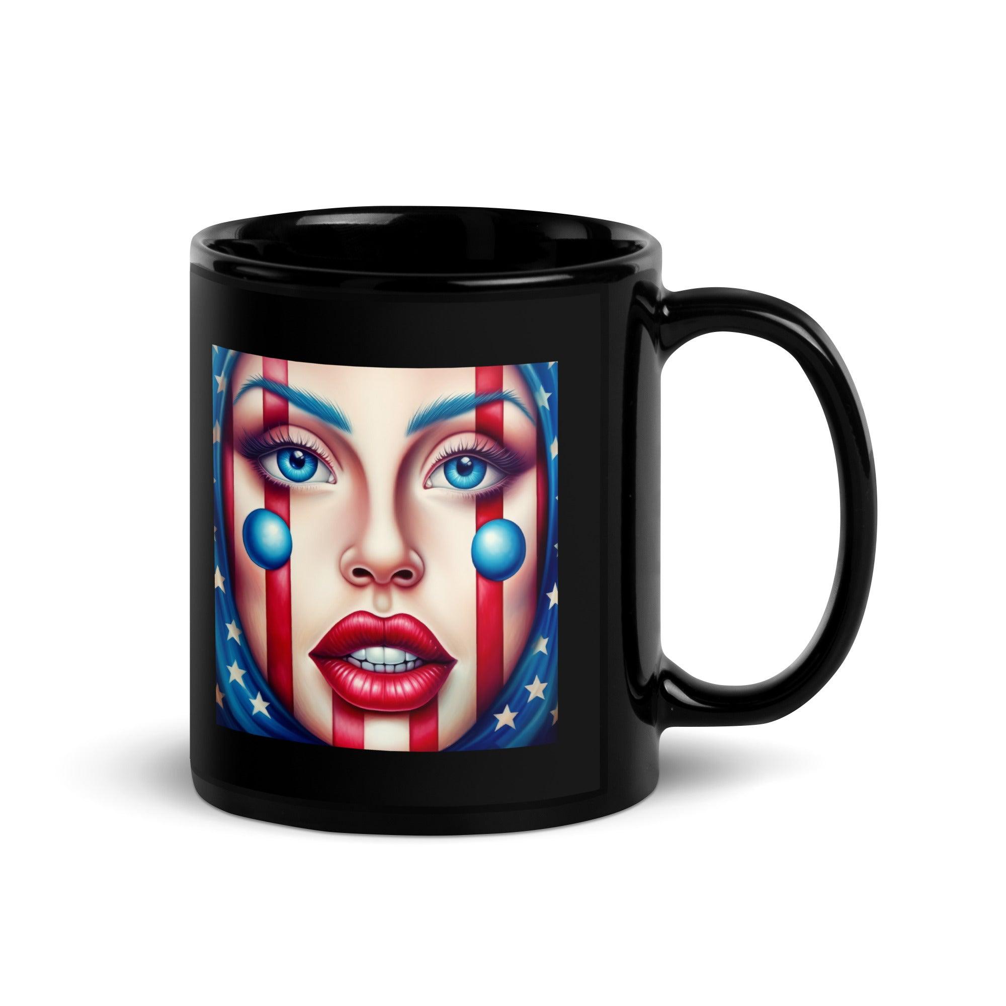 Freedom Reigns Black Glossy Mug - Beyond T-shirts