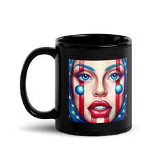 Freedom Reigns Black Glossy Mug - Beyond T-shirts