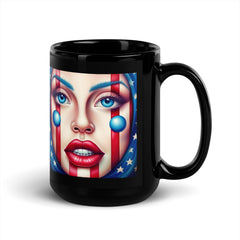 Freedom Reigns Black Glossy Mug - Beyond T-shirts