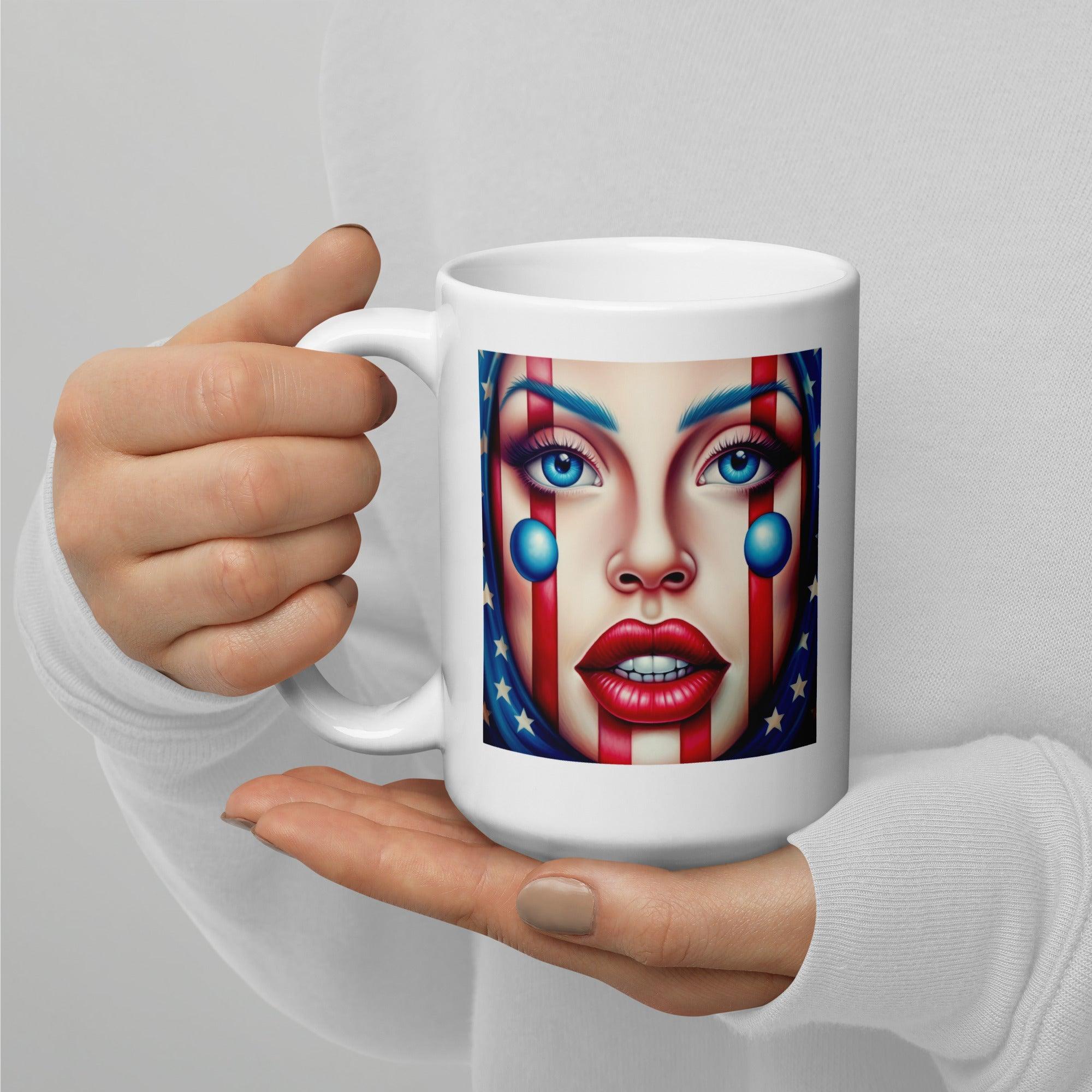 Freedom Reigns White Glossy Mug - Beyond T-shirts