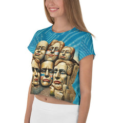 Freedom Sculptures All-Over Print Crop Tee - Beyond T-shirts