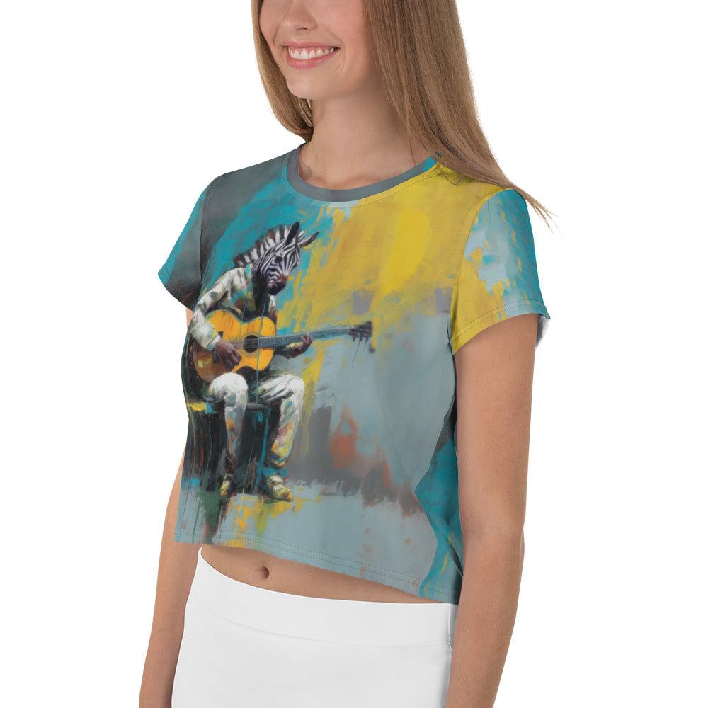 Fretboard Fantasia All-Over Print Crop Tee - Beyond T-shirts