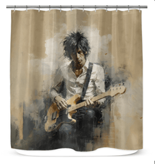 Fretboard Finesse Shower Curtain - Beyond T-shirts