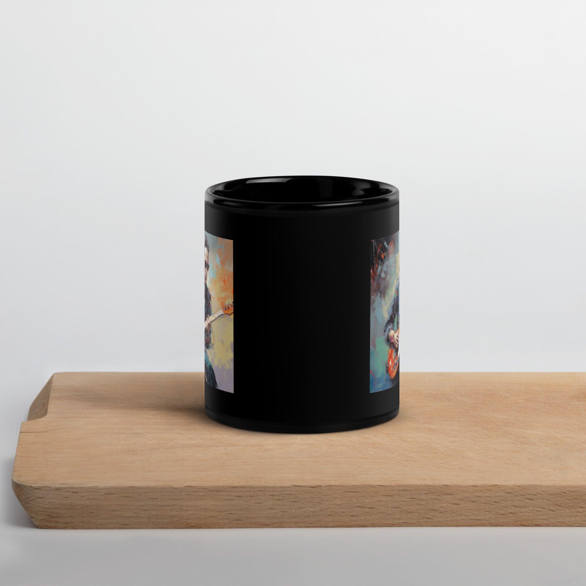 Fretboard Fury Black Glossy Mug - Beyond T-shirts