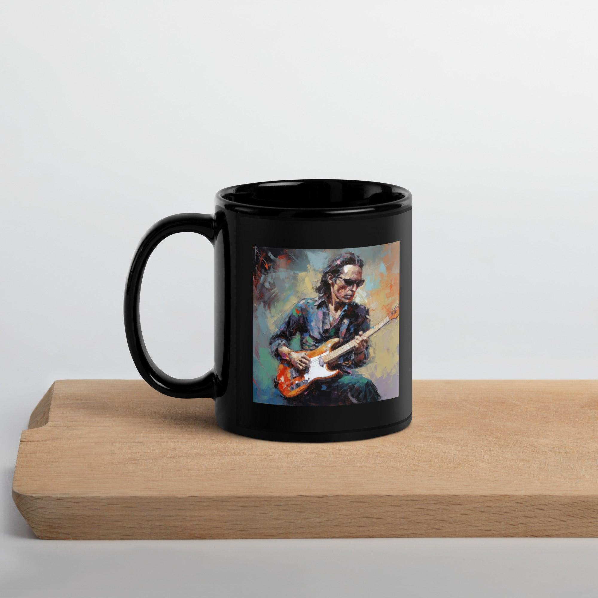Fretboard Fury Black Glossy Mug - Beyond T-shirts