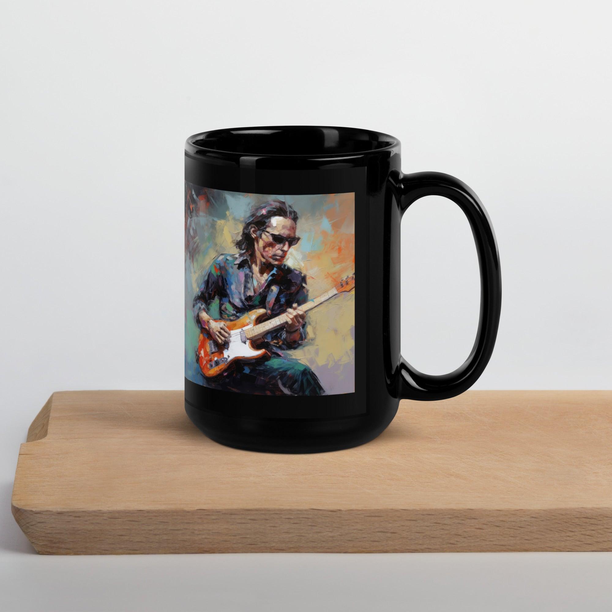 Fretboard Fury Black Glossy Mug - Beyond T-shirts
