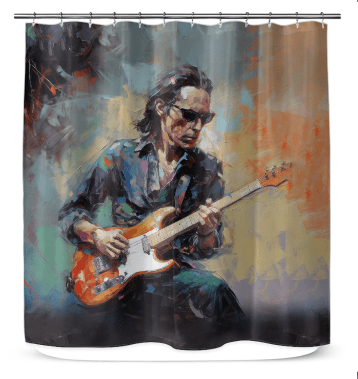 Fretboard Fury Shower Curtain - Beyond T-shirts