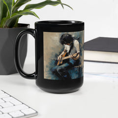 Fretboard Fusion Black Glossy Mug - Beyond T-shirts
