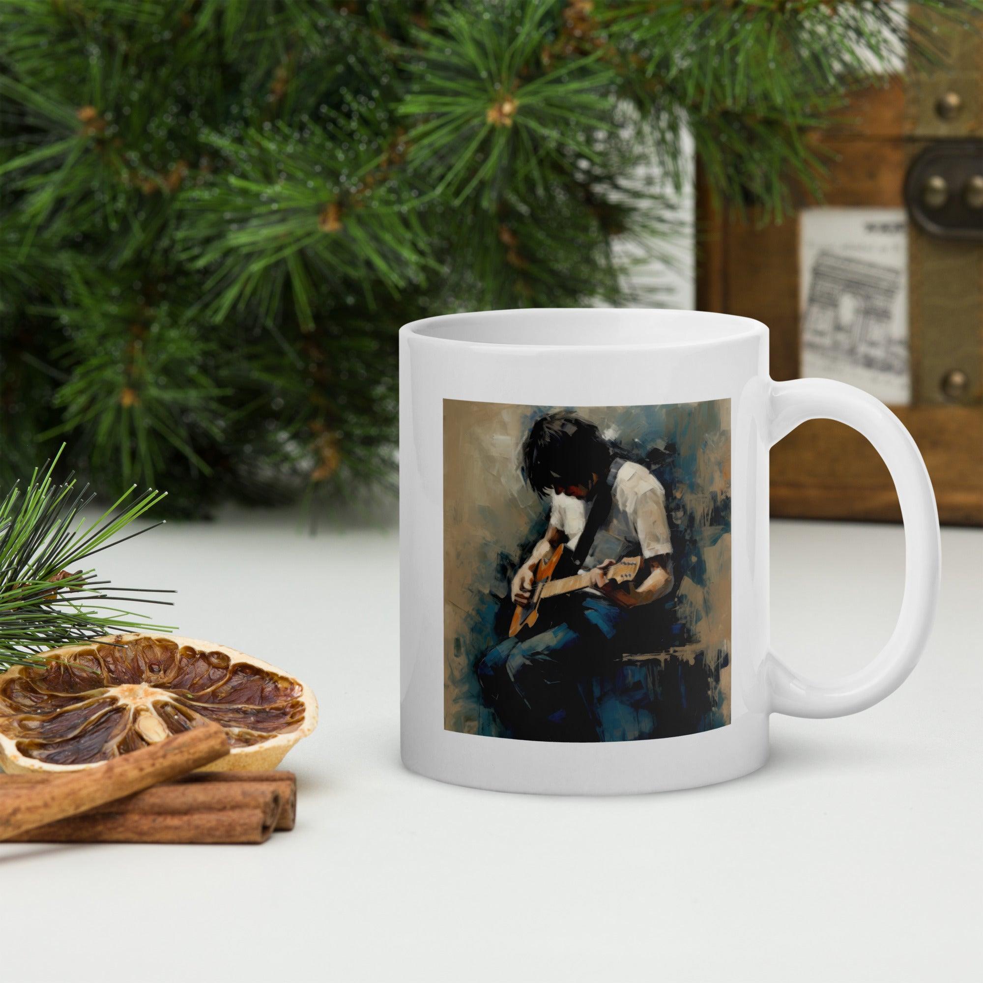 Fretboard Fusion White Glossy Mug - Beyond T-shirts